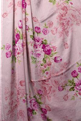 Light Plum Printed Chiffon Saree With Blouse 5