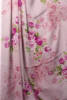 Light Plum Printed Chiffon Saree With Blouse