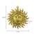 Handicrafts Paradise Metal Wall Hanging Sun Shaped Figurine, Gold, 8 Inch, 1 Pcs
