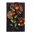 Decorative Flower Wall Decor Showpiece for Home Decor in Wrought Iron and Wooden Base - 14 x 21 inch