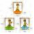 Handicrafts Paradise Iron Musical Ladies Wall Art, Green, Orange & Blue, Musicians Framed, Set of 3pcs, 9.25 X 11 inches