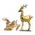 Handicrafts Paradise Iron Deer Showpiece for Home Decor, Multicolour, 12 x 4.25 x 22 inch, 2 Piece