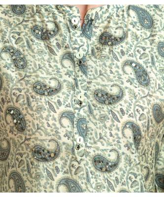 Cream printed cotton kurta-sets 3