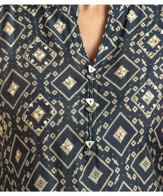 Black printed cotton kurta-sets 3