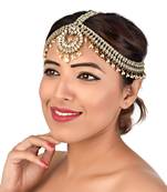 Embellished Wedding Heavy Premium Matha Patti Maang Tika for Women & Girls