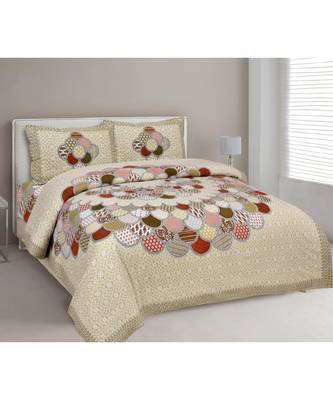 Ridan Cotton Printed Multicolour King  Size Double Bed Sheet 1
