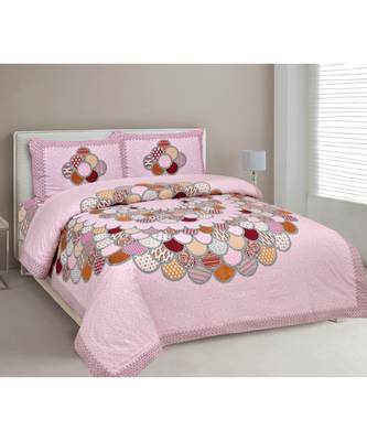 Ridan Cotton Printed Multicolour King  Size Double Bed Sheet 1