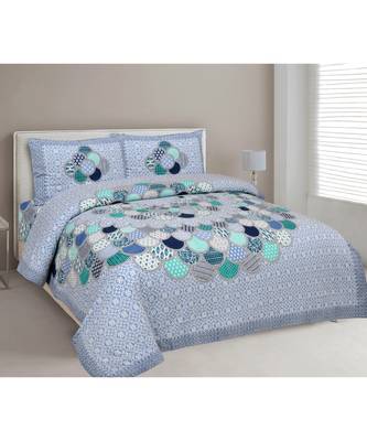 Ridan Cotton Printed Multicolour King  Size Double Bed Sheet 1