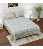 Ridan Cotton Printed Multicolour King  Size Double Bed Sheet