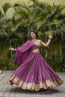Voolka Super Pink Fox Georgette Fabric With Sequence Embroidery Work Designer Lehenga Choli For Womens 2