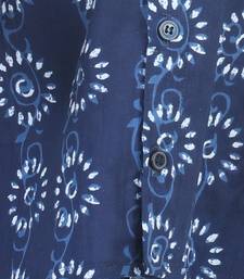 BownBee Printed Half Sleeve Pure Cotton Shirt for Boys- Indigo