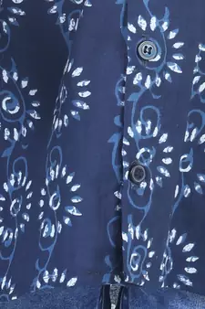 BownBee Printed Half Sleeve Pure Cotton Shirt for Boys- Indigo