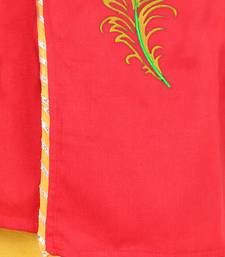BownBee Cotton Embroidery  Dhoti Kurta for Boys-Red