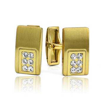 Mahi Gold Liana Cufflinks with Swarovski Elements 1