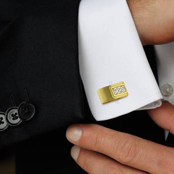Mahi Gold Liana Cufflinks with Swarovski Elements 2