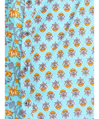 Printed Kurta with white cotton pajama 2