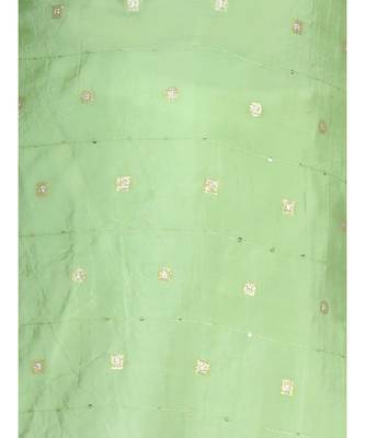 Green gold jacquard printed kurta with show pocket paired with white cotton pajama 3