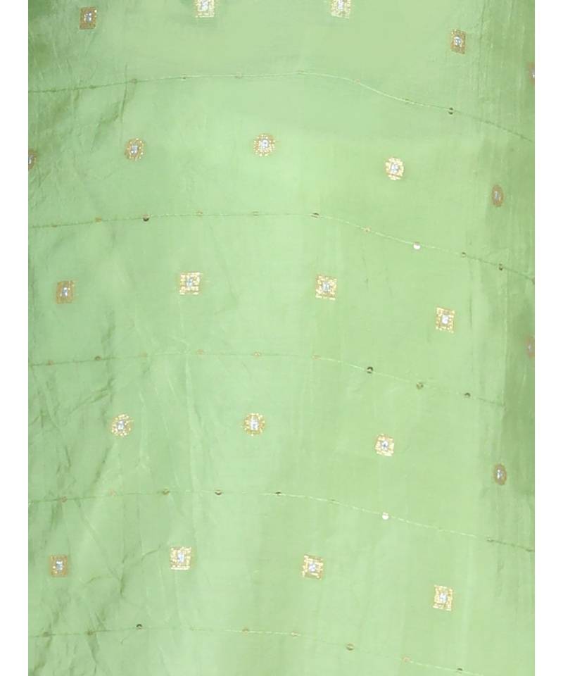 Green gold jacquard printed kurta with show pocket paired with white cotton pajama