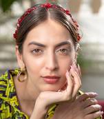 Red 3d Embroidery Headband