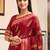 Maroon Chanderi Silk Weaving Designer Saree