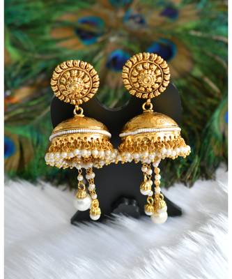 Antique long bridal jhumkkas dj-01284 1