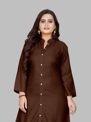 Fashion Kreza Women's Heavy 14kg Rayon Casual A-Line Kurti 3