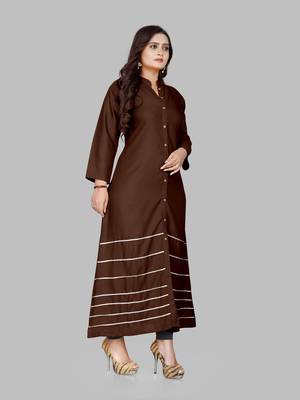 Fashion Kreza Women's Heavy 14kg Rayon Casual A-Line Kurti 4