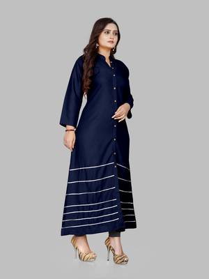 Fashion Kreza Women's 14kg Rayon Casual A-Line Kurta 4