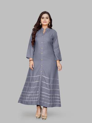 Fashion Kreza Women's Heavy 14kg Rayon Casual A-Line Kurti 1