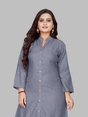 Fashion Kreza Women's Heavy 14kg Rayon Casual A-Line Kurti 3