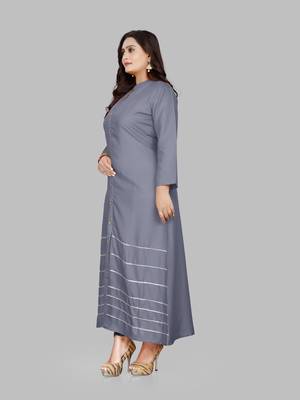 Fashion Kreza Women's Heavy 14kg Rayon Casual A-Line Kurti 5