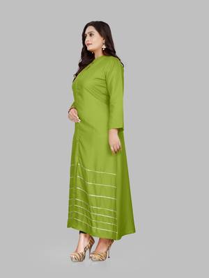 Fashion Kreza Women's Heavy 14kg Rayon Casual A-Line Kurti 3