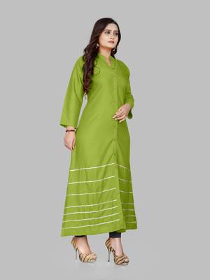 Fashion Kreza Women's Heavy 14kg Rayon Casual A-Line Kurti 4