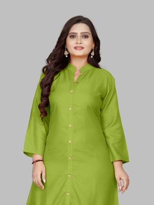 Fashion Kreza Women's Heavy 14kg Rayon Casual A-Line Kurti 5