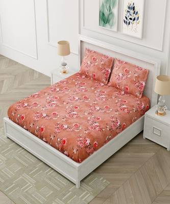 Ridan Poly Cotton Double  Bed Sheets With Pillow Cover 1