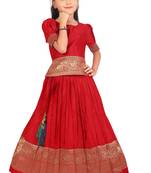 EVERWILLOW Red Party Wear Lehenga choli for girls dress