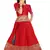 EVERWILLOW Red Party Wear Lehenga choli for girls dress
