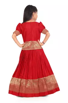 EVERWILLOW Red Party Wear Lehenga choli for girls dress