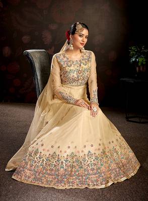 Chiku embroidered net salwar 2