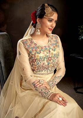 Chiku embroidered net salwar 3