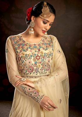 Chiku embroidered net salwar 4