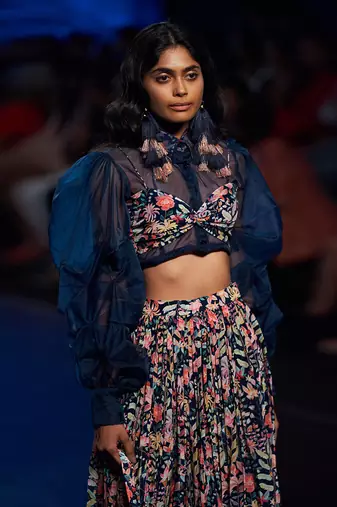 Milori blue tropical printed set