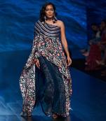 The Persian Blue mist asymmetric dress