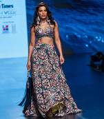 Persian blue Iris Tropical printed set