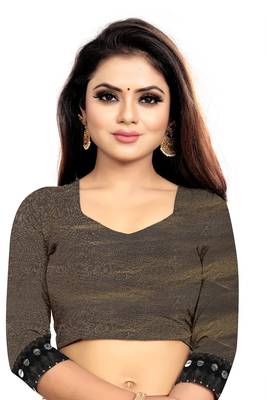 Brawn party wear Lace Border Women Saree 5