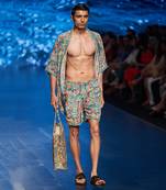 Tiffany blue Tropical shrug & shorts set