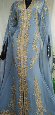 Blue Eid Kaftan for Women 3