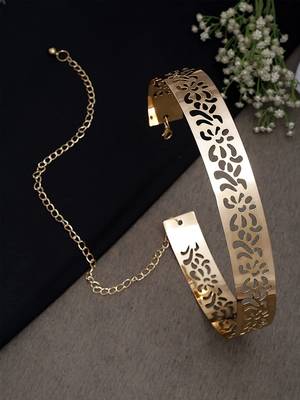  Golden plate shape carved adjustable kamarband waist belt or waistchain 3