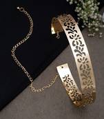 Golden Plate Shape carved Adjustable Kamarband Waist Belt or waistchain