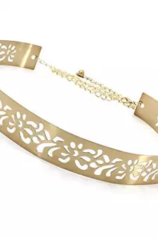 Golden Plate Shape carved Adjustable Kamarband Waist Belt or waistchain